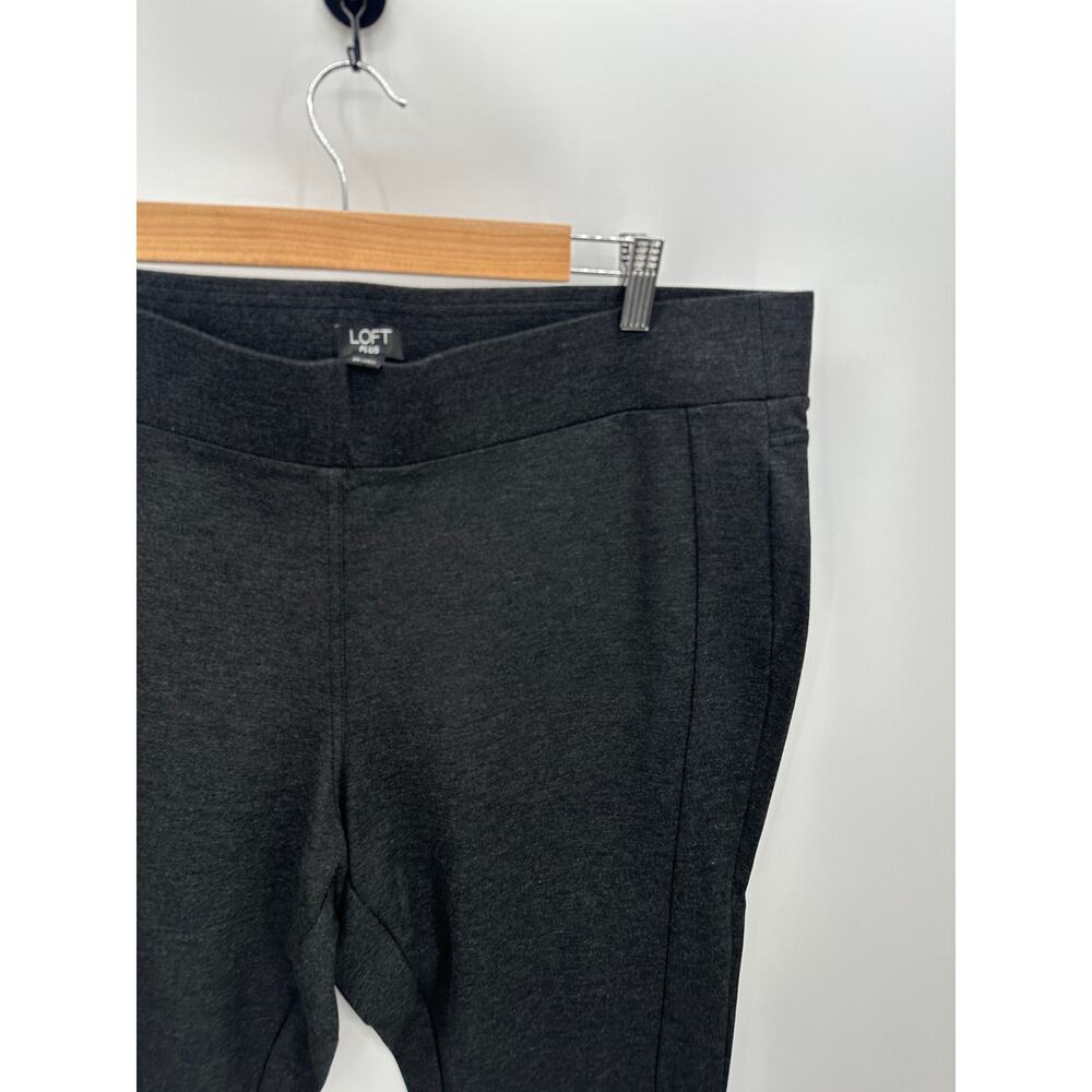 Loft Plus Dark Gray Stretch Pull On Pants Elastic Waist Leggings Women 20 - Picture 5 of 7